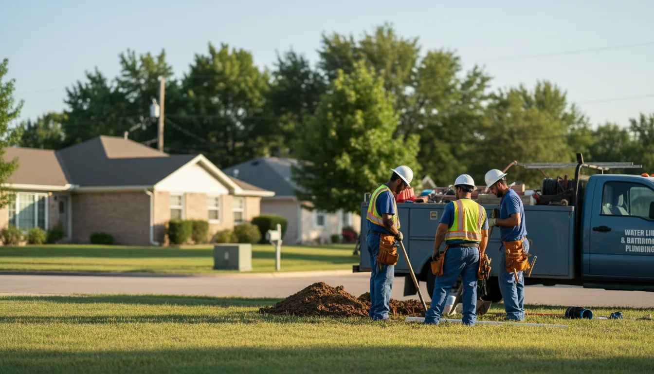 Residential water line and bathroom plumbing service in Miller, NE
